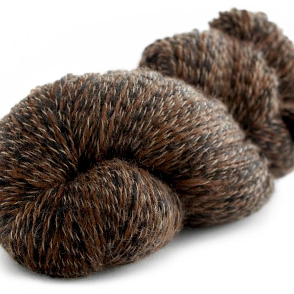 Galler Yarns Alpaca Peruvian Tweed in Brown/Black (PT107) at