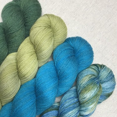 Sea Glass, Dark Meadow, Lichen, Turquoise - Studio Smitten - 4-Color Kit